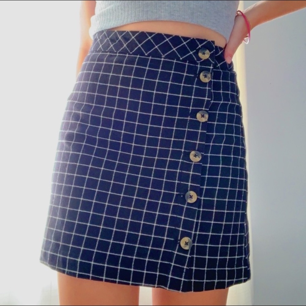 NWOT Asymmetrical Plaid Skirt - Picture 1 of 4